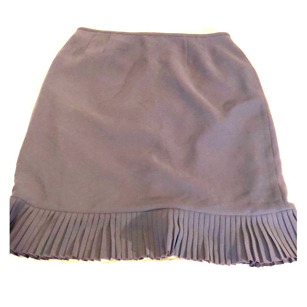 ✅ Plum Colored Dress Skirt W/Pleated Ruffle Sz 14